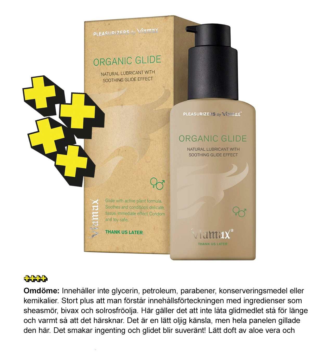 Aftonbladet bäst i test glidmedel Viamax organic glide 70ml