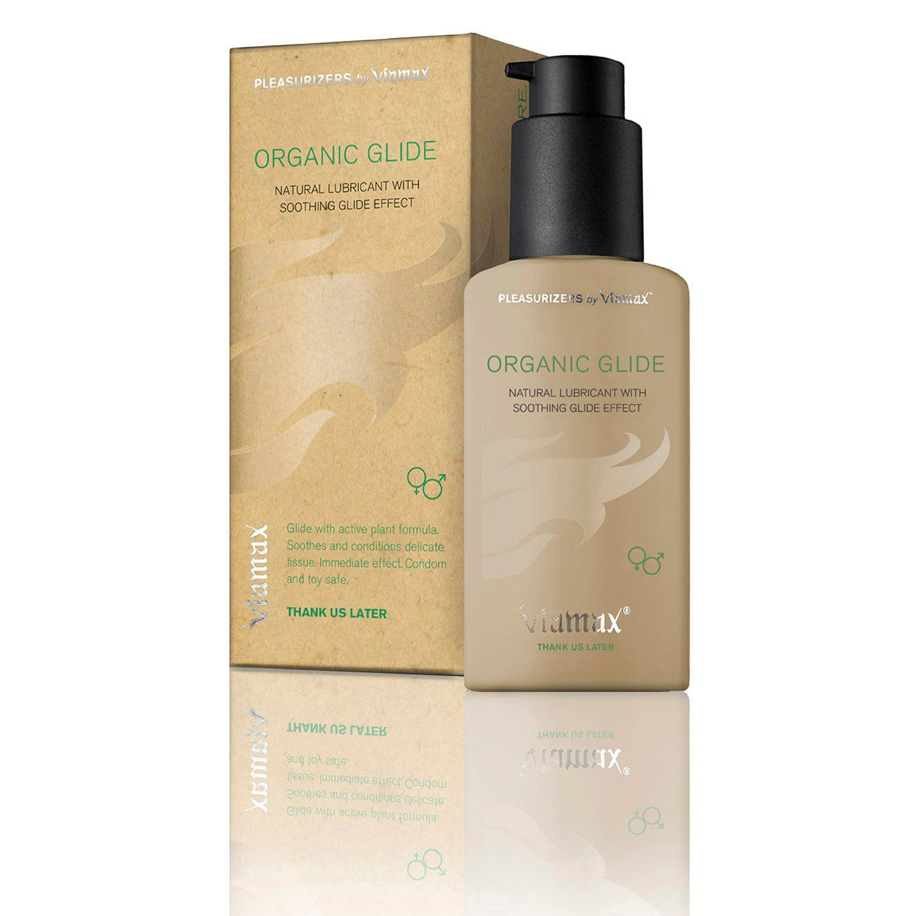 Viamax Organic Glide packaging – organic personal lubricant developed in Sweden